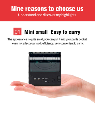 Şarj Edilebilir COM WIFI 80mm Portbale Mini Termal Yazıcı Bluetooth