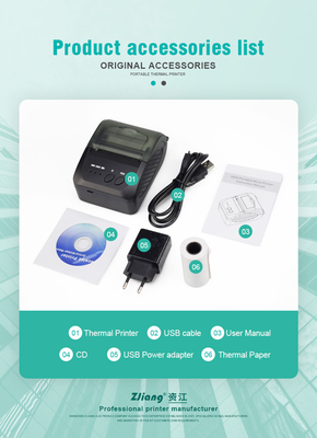 Android IOS POS Makbuzu için 58mm USB Termal Mini Bluetooth Yazıcı