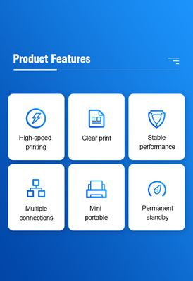 POS Taşınabilir Termal Doğrudan Yazıcı Mini Bluetooth Yazıcı 58mm