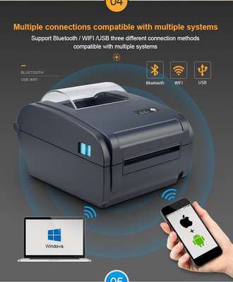 Fedex USPS için Bluetooth Nakliye Etiket Makinesi Yazıcı 4x6