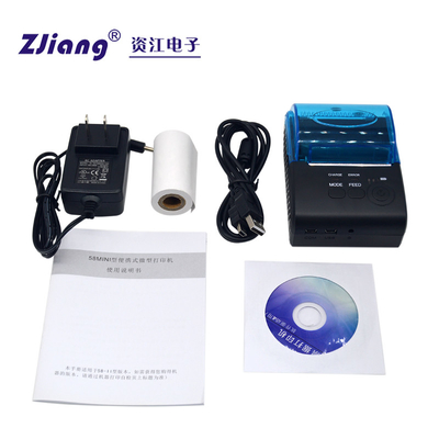 Zijiang 58mm Küçük Seyahat Kablosuz Yazıcı Android IOS Taşınabilir Wifi Yazıcı