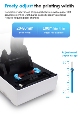 80mm 3 Inç Termal Barkod Etiket Nakliye Etiket Yazıcı Bluetooth Konşimento Baskısı İçin